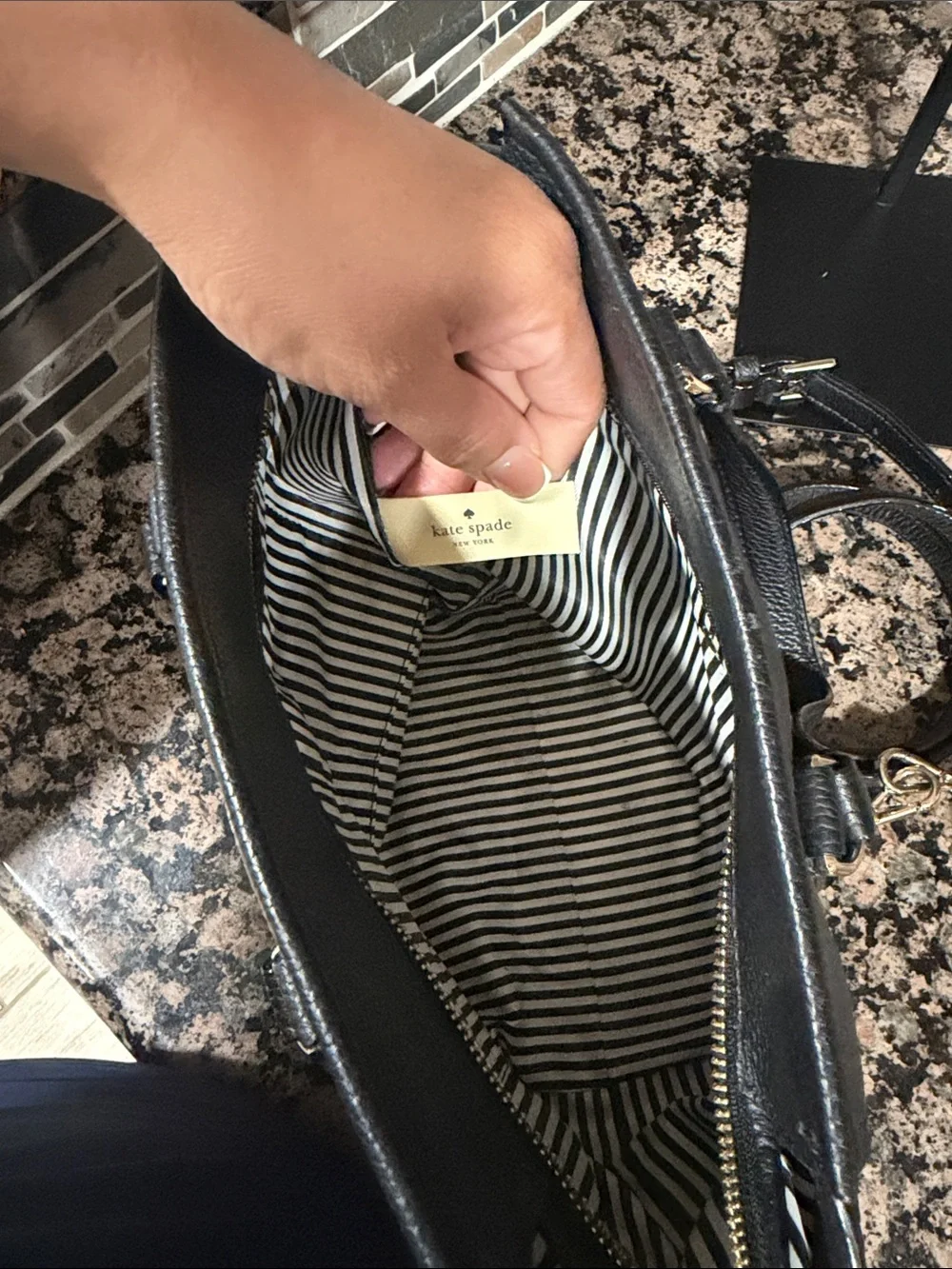 Kate spade Black Pebbled Leather bag